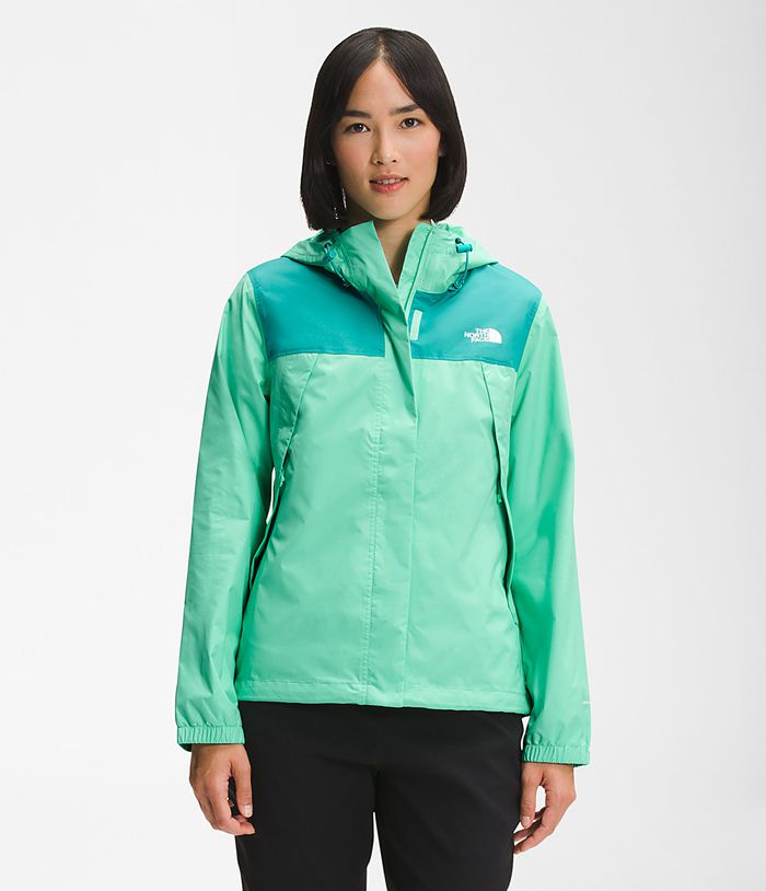 The North Face Antora Womens Rain Jacket Green 473160-BJU
